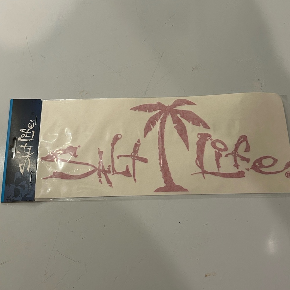Salt Life Pink Palm Tree Decal